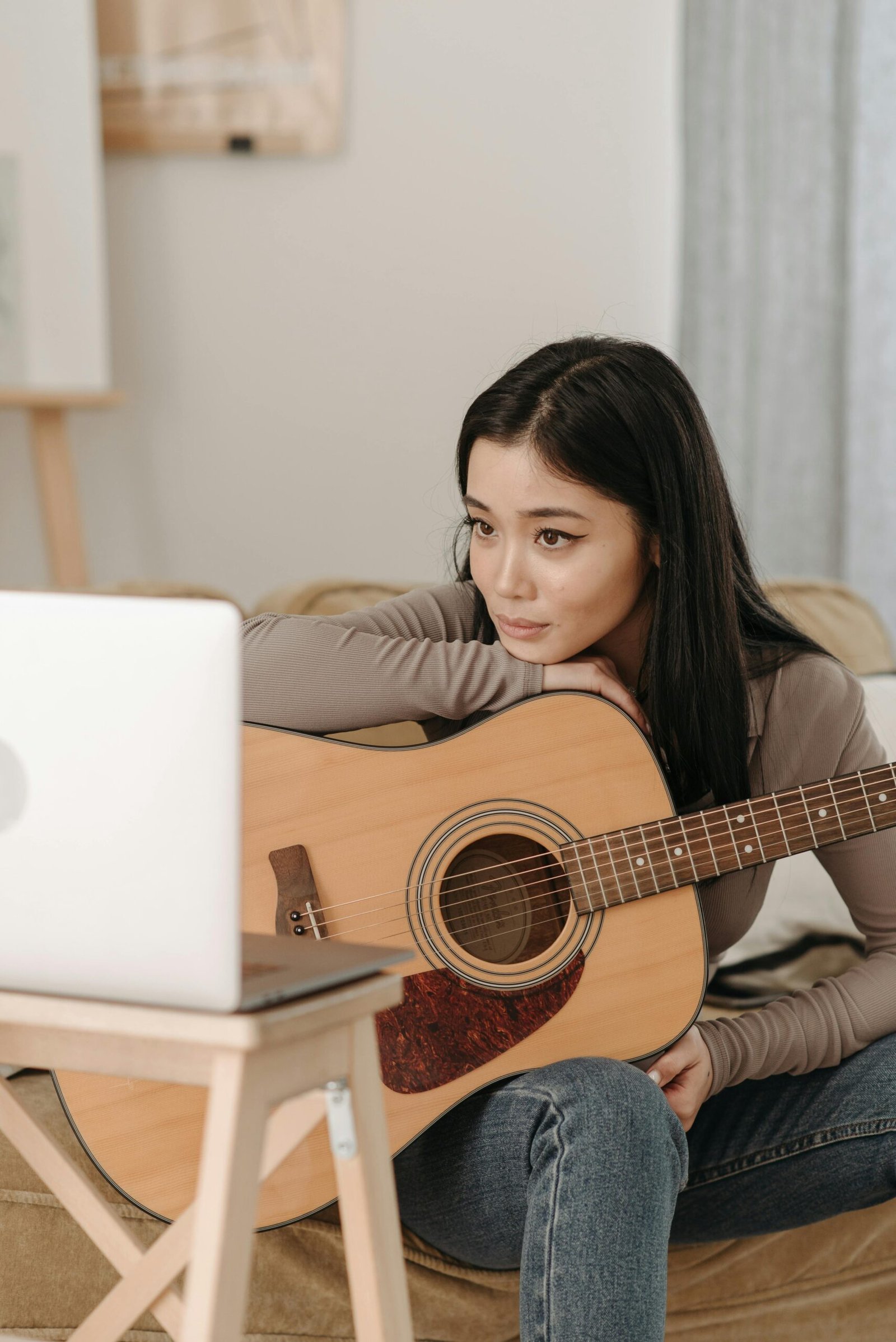 woman booking class on computer